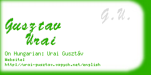 gusztav urai business card